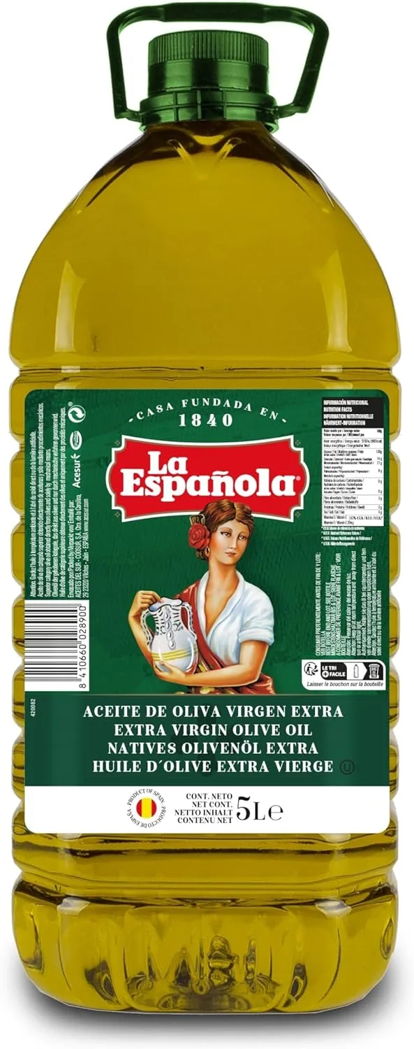 LA ESPANOLA ▫️ LA ESPAÑOLA Azeite Virgem Extra Seleção Mediterrânica, Garrafa de 5 L, AOVE de sabor equilibrado, ideal para cozinhar e para consumir em crueza