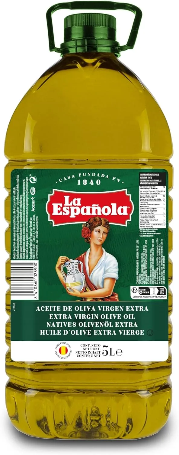 LA ESPANOLA ▫️ LA ESPAÑOLA Azeite Virgem Extra Seleção Mediterrânica, Garrafa de 5 L, AOVE de sabor equilibrado, ideal para cozinhar e para consumir em crueza