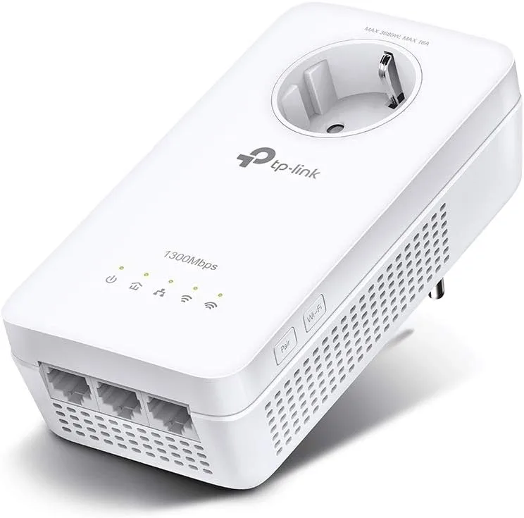 TP-Link ▫️ TL-WPA8631P - Powerline Wi-Fi AC1200 em 2 GHz/5 GHz, 3 portas Gigabit
