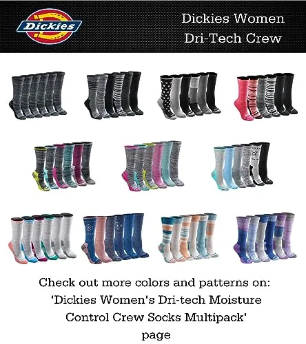 Dickies ▫️ Meias curtas Dri-tech Essential Moisture Control, disponíveis nos tamanhos S a XL (6, 12 pares) – Meias para mulher 5