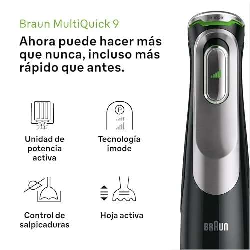 Braun ▫️ MultiQuick 9 - Varinha mágica de 1200 W com jarro de 1250 ml, preto 3