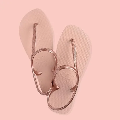 Havaianas ▫️ Flash Urban, Sandálias Confortáveis, Elegantes e Versáteis, Fecho no tornozelo, Tiras metálicas cruzadas, Mulher 2