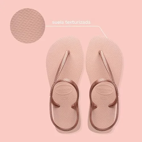 Havaianas ▫️ Flash Urban, Sandálias Confortáveis, Elegantes e Versáteis, Fecho no tornozelo, Tiras metálicas cruzadas, Mulher 3