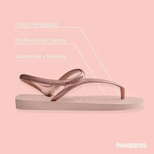 Havaianas ▫️ Flash Urban, Sandálias Confortáveis, Elegantes e Versáteis, Fecho no tornozelo, Tiras metálicas cruzadas, Mulher 4
