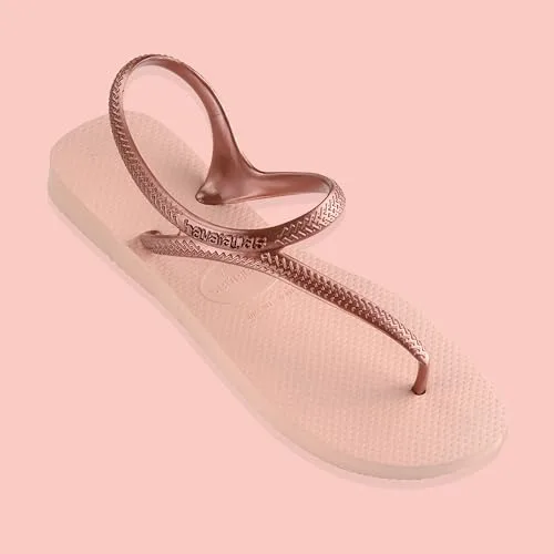 Havaianas ▫️ Flash Urban, Sandálias Confortáveis, Elegantes e Versáteis, Fecho no tornozelo, Tiras metálicas cruzadas, Mulher 5