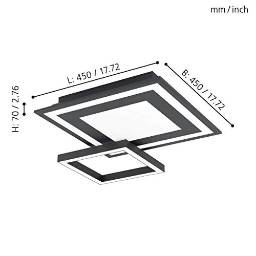 Eglo ▫️ Lâmpada de teto LED connect Savatarila-C, aplique de parede com 2 luzes 6
