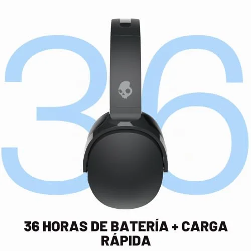 Skullcandy ▫️ Auscultadores sem fios Bluetooth Hesh EVO, tipo over-ear, isolamento acústico, 36 horas de autonomia, design leve e dobrável - Preto 2