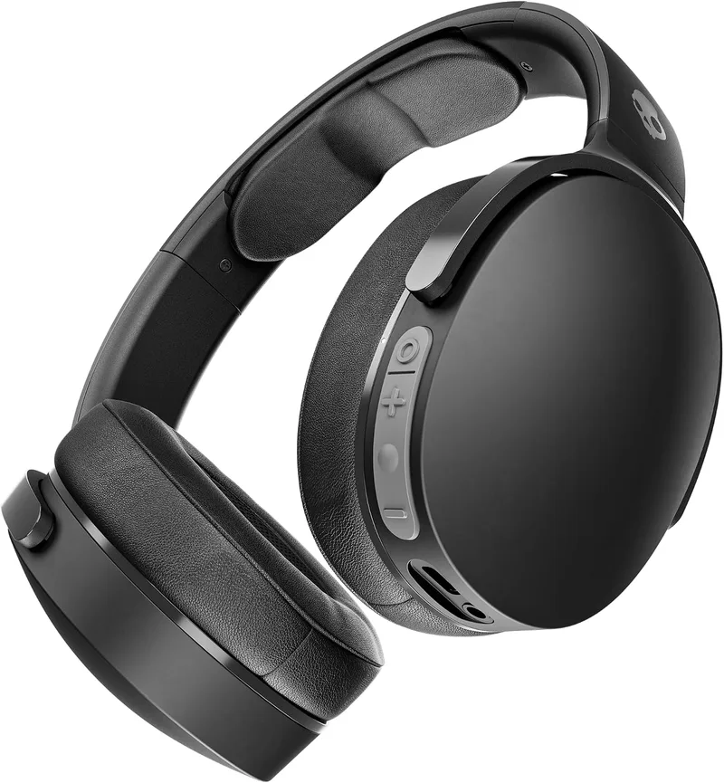 Skullcandy ▫️ Auscultadores sem fios Bluetooth Hesh EVO, tipo over-ear, isolamento acústico, 36 horas de autonomia, design leve e dobrável - Preto