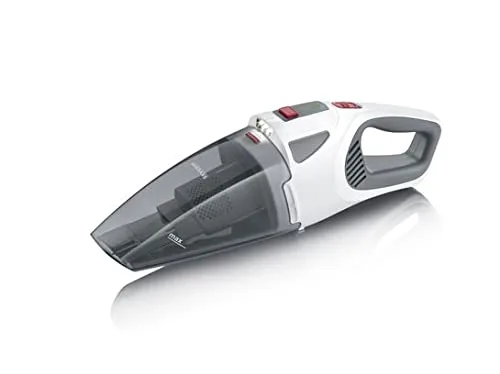 Severin ▫️ Aspirador de mão 4 em 1 a bateria, aspirador sem fio para o carro, pêlos de animais de estimação e líquidos, aspirador potente, até 30 minutos, branco, cinzento e vermelho, HV 7146 3