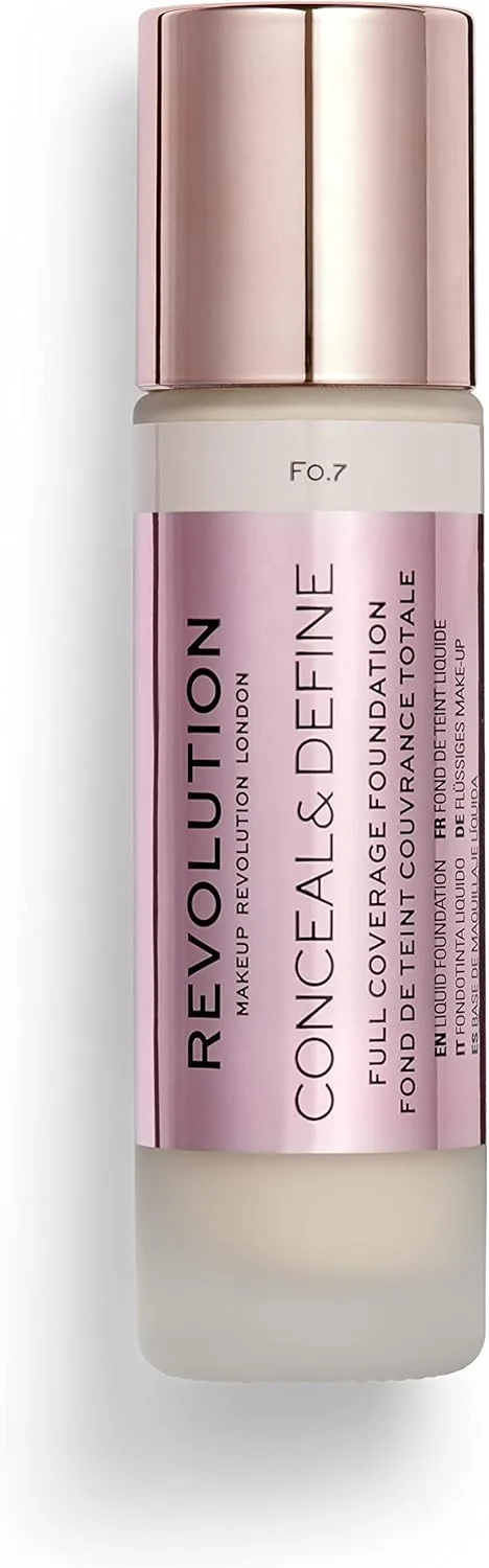 Revolution Beauty London ▫️ Makeup Revolution, Base de maquilhagem Conceal & Define, F1, 23 ml