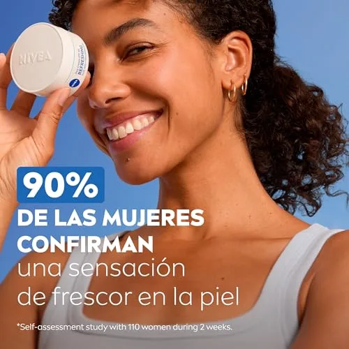 NIVEA ▫️ Creme de Dia Refrescante - Creme Facial Hidratante - Refresca e hidrata a pele - Previne as manchas - Proteção solar FPS 30 - Com vitamina E - Uso diário - Pele normal e mista - 50 ml 5