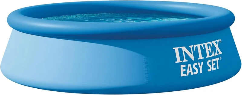 Intex ▫️ 28106EH - Piscina familiar portátil para exterior de 8 pés x 24 polegadas, fácil de montar, resistente a perfurações, acima do solo, azul