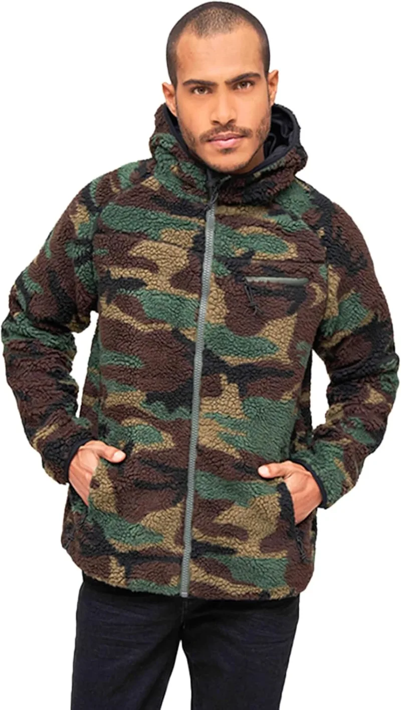 Brandit ▫️ Casaco de lã para homem Casaco de lã para homem Camo escuro