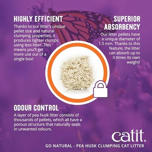 Catit ▫️ Go Natural! Areia de Ervilhas, Aroma a Baunilha 5,6 kg 4