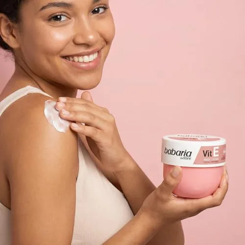 Babaria ▫️ Creme Hidratante Corporal com Vitamina E | Creme Hidratante para Peles Normais e Secas | Creme Corporal 400 ml 100% Vegano | Creme Hidratante Corporal para Uso Diário 6