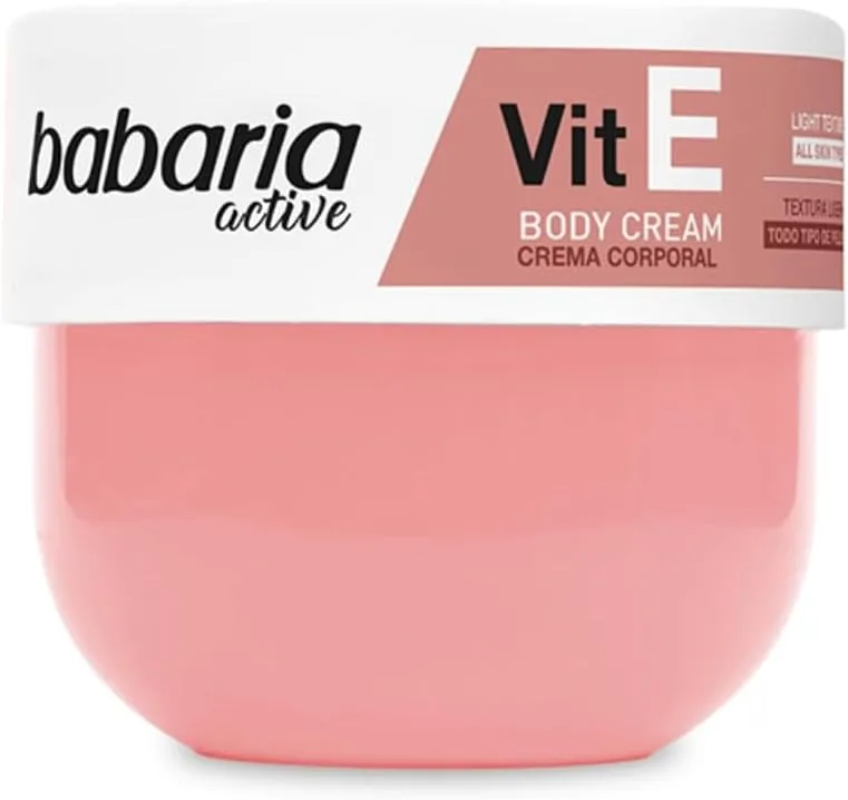 Babaria ▫️ Creme Hidratante Corporal com Vitamina E | Creme Hidratante para Peles Normais e Secas | Creme Corporal 400 ml 100% Vegano | Creme Hidratante Corporal para Uso Diário
