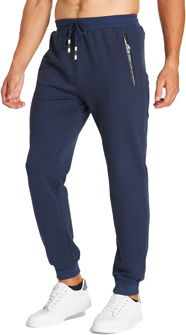 ZOXOZ ▫️ Calças Casuais para Homem Calças de Fato de Treino em Algodão com Cintura Elástica
