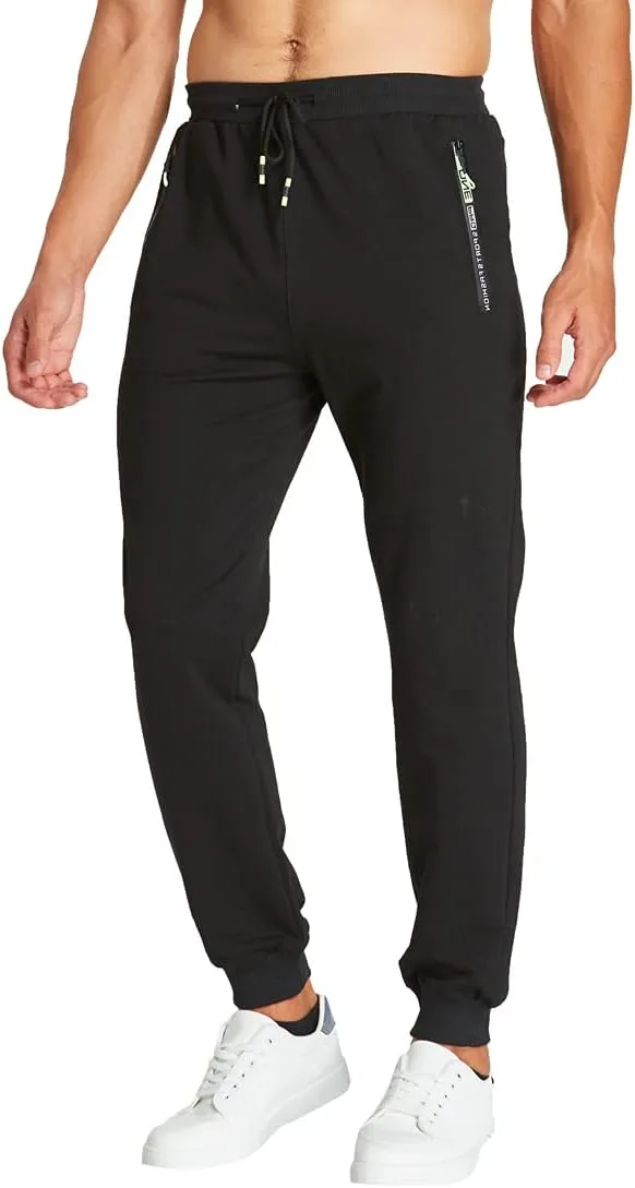 ZOXOZ ▫️ Calças Casuais para Homem Calças de Fato de Treino em Algodão com Cintura Elástica