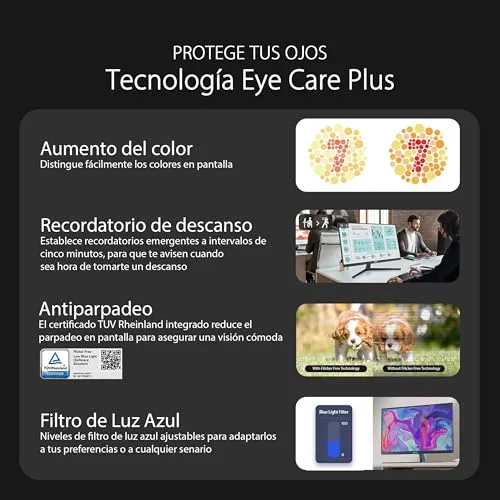 ASUS ▫️ VU249CFE-P - Monitor de jogos Eye Care de 24 polegadas, FHD (1920 x 1080), IPS, 100 Hz, IPS, Adaptive-Sync, USB Tipo C, DisplayWidget Center, EyeCare Plus - Cor rosa 6