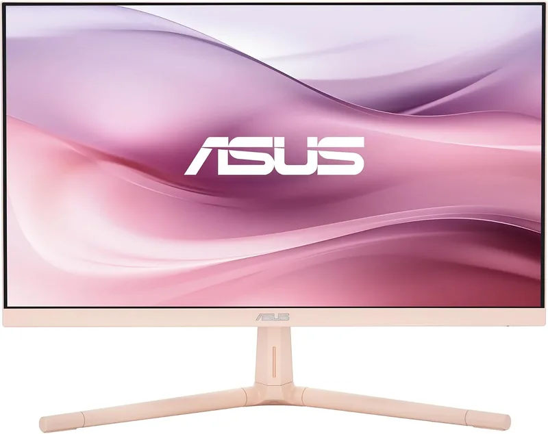 ASUS ▫️ VU249CFE-P - Monitor de jogos Eye Care de 24 polegadas, FHD (1920 x 1080), IPS, 100 Hz, IPS, Adaptive-Sync, USB Tipo C, DisplayWidget Center, EyeCare Plus - Cor rosa