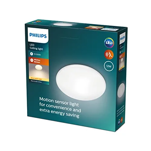 Philips ▫️ Luminária de teto Shan, candeeiro LED funcional, cor branca, luz branca quente, 12 W - 27 K 2