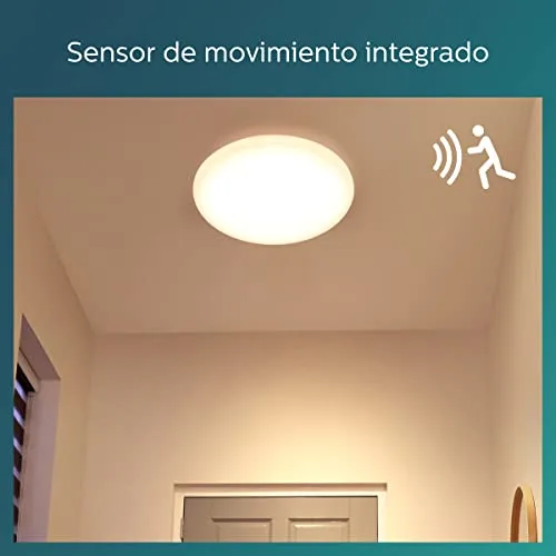 Philips ▫️ Luminária de teto Shan, candeeiro LED funcional, cor branca, luz branca quente, 12 W - 27 K 6