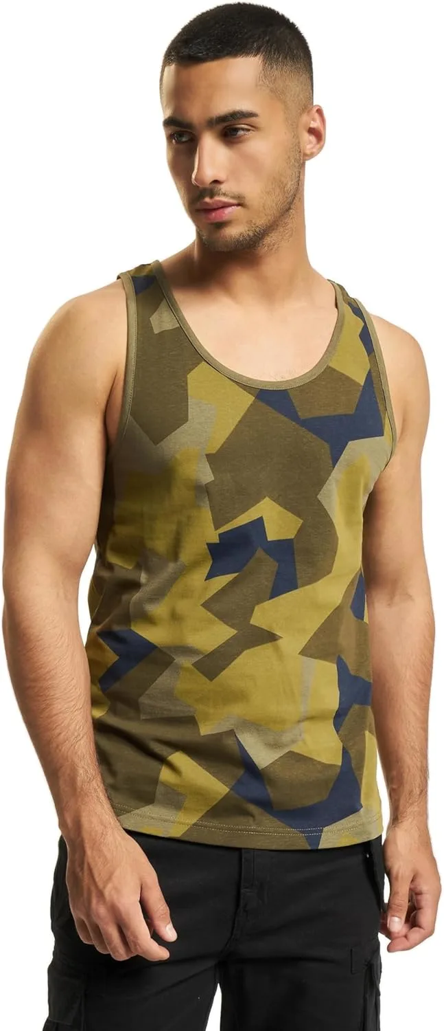Brandit ▫️ Tank Top Tank Top para homem Tank Top de alças largas Preto Regular