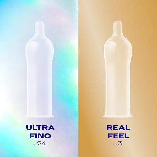 Durex ▫️ Embalagem Sensitiva Invisível, Preservativos Invisível Extra Sensitiva, Real Feel, 27 preservativos 4