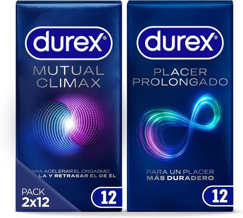 Durex ▫️ Pack Preservativos Prazer Prolongado + Clímax Mútuo - 24 preservativos