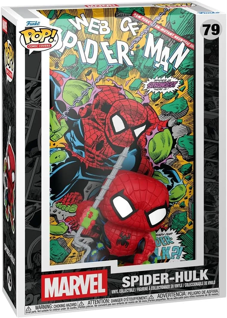 Funko ▫️ Pop! Comic Cover: Marvel - Spider-Hulk - Figura de vinil colecionável - Ideia para presente - Produto oficial - Brinquedos para crianças e adultos - Figura para colecionadores e exposição