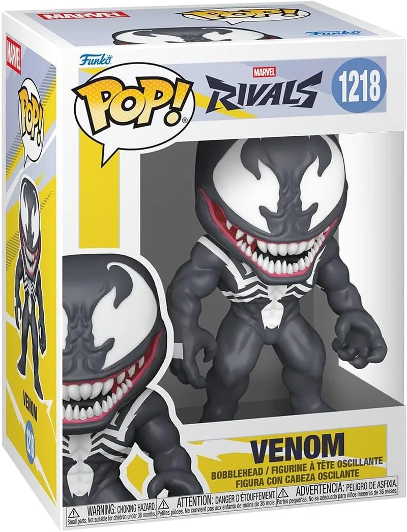 Funko ▫️ Pop! Games: Marvel Rivals - Venom - 1 em 6 de probabilidade de receber a variante rara Chase (Venom Azul) - Os estilos podem variar - Figura de vinil colecionável - Ideia para presente - Produto oficial