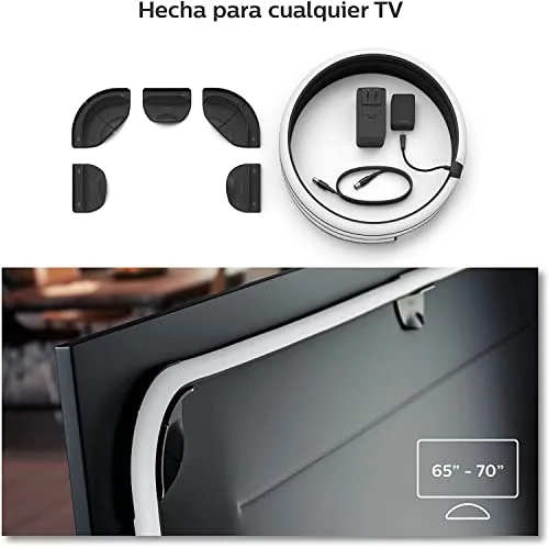 Philips Hue ▫️ Play Gradient - Fita LED inteligente, luz branca e luzes coloridas, fita de luzes inteligentes de 65 polegadas, sincroniza com o conteúdo do ecrã, compatível com Alexa e Google Home 2