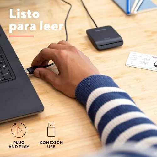 Trust ▫️ Leitor de cartões de identificação eletrónicos USB Primo, preto 5