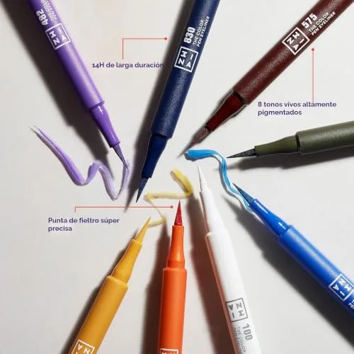 3ina ▫️ The Color Pen Eyeliner 850 - Delineador azul - Líquido mate 3