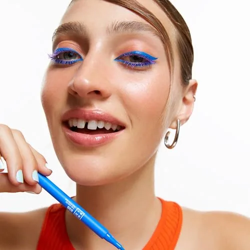3ina ▫️ The Color Pen Eyeliner 850 - Delineador azul - Líquido mate 4