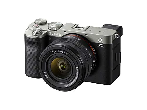 Sony ▫️ Alpha 7 C - Câmara EILC de formato completo (compacta e leve, focagem automática em tempo real, 24,2 MP, sistema de estabilização de 5 eixos, bateria de grande capacidade, apenas o corpo) Prateada 2