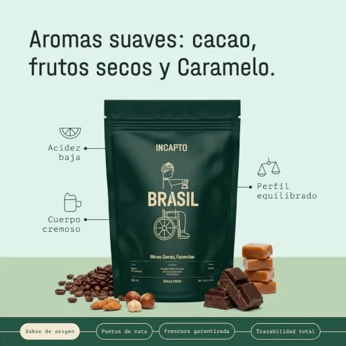 Incapto ▫️ Café em Grão de Especialidade 1 kg | Origem: Brasil | 100% Arábica | Café de Especialidade 84 pontos SCA | Torra Natural e Artesanal | Finca Minas Gerais, Fazendas 3