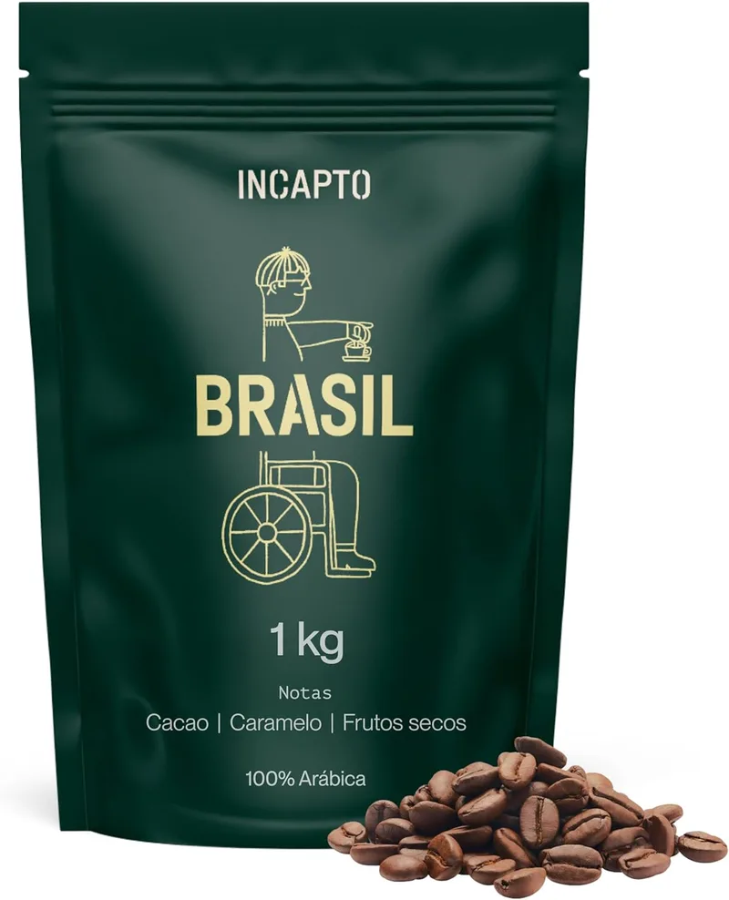 Incapto ▫️ Café em Grão de Especialidade 1 kg | Origem: Brasil | 100% Arábica | Café de Especialidade 84 pontos SCA | Torra Natural e Artesanal | Finca Minas Gerais, Fazendas