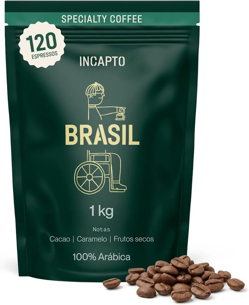 Incapto ▫️ Café em Grão de Especialidade 1 kg | Origem: Brasil | 100% Arábica | Café de Especialidade 84 pontos SCA | Torra Natural e Artesanal | Finca Minas Gerais, Fazendas