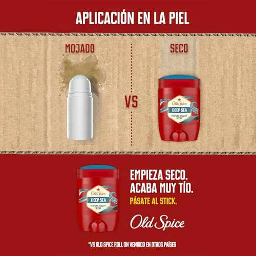 Old Spice ▫️ Deep Sea Desodorizante em barra para homem sem alumínio, 4x50 ml 5