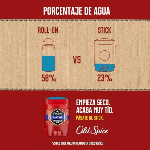 Old Spice ▫️ Desodorizante em barra Captain para homem, sem alumínio, 4x50 ml 6