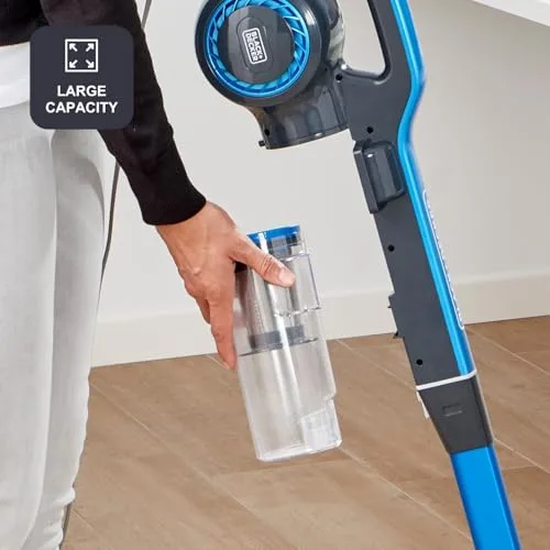 Black+Decker ▫️ Aspirador-vassoura com fio e sem saco | 2 em 1 BXVMS600E | 600 W | Cabo de 6 m | Potente e leve | Sistema ciclónico | Filtro HEPA 5