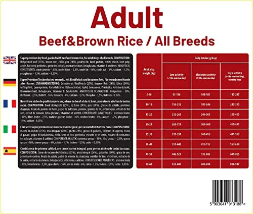 The Hunger of the Wolf ▫️ Ração seca para cães adultos de todas as raças, fórmula suave com carne de vaca e arroz integral - 3 kg 5