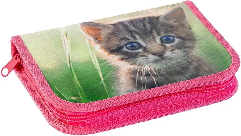Eberhard Faber ▫️ 577557 - Porta-canetas em forma de gato, com 42 utensílios de escrita, estojo escolar