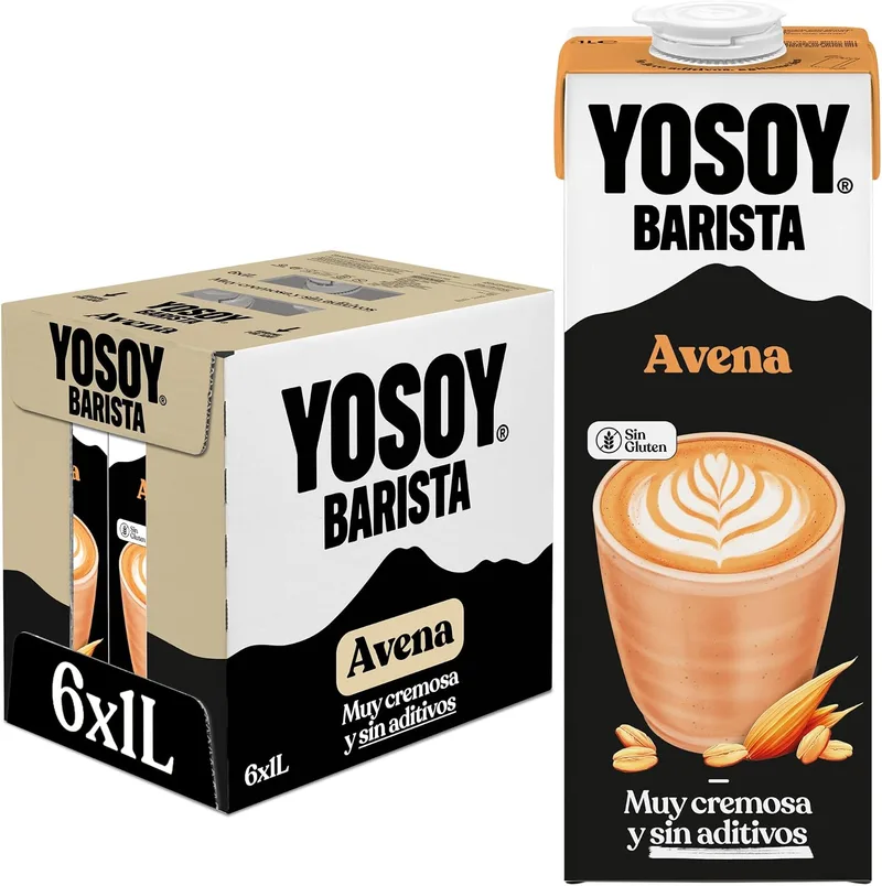 YOSOY ▫️ Bebida Vegetal de Aveia Barista – especial para café, embalagem de 6 x 1 L