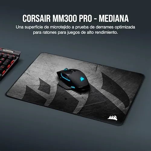Corsair ▫️ Tapete para jogos MM300 Pro - Médio, Preto/Cinzento 3