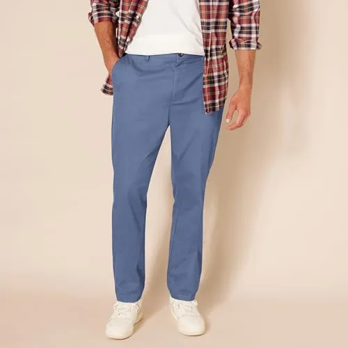 Amazon Essentials ▫️ Calças de trabalho estilo chino de corte justo, resistentes às rugas e sem pregas, para homem 4