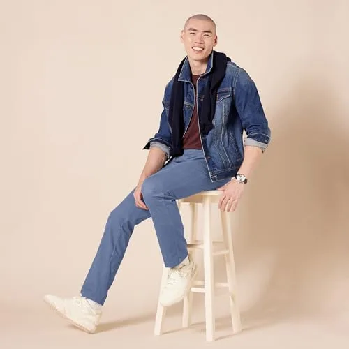 Amazon Essentials ▫️ Calças de trabalho estilo chino de corte justo, resistentes às rugas e sem pregas, para homem 6