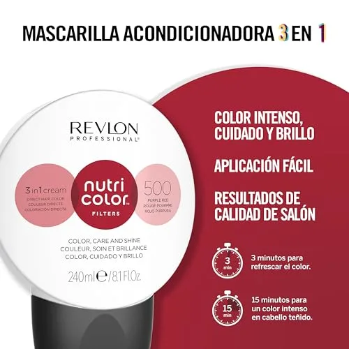 REVLON PROFESSIONAL ▫️ Nutri Color Filters, Máscara de coloração temporária para o cabelo, Brilho intenso 2