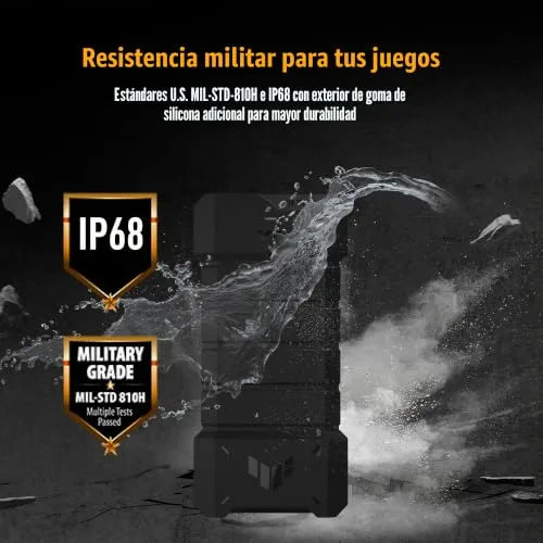 ASUS ▫️ TUF Gaming A2 - Caixa para SSD, USB-C 3.2, 20 Gbps, IP68, MIL-STD-810H 6